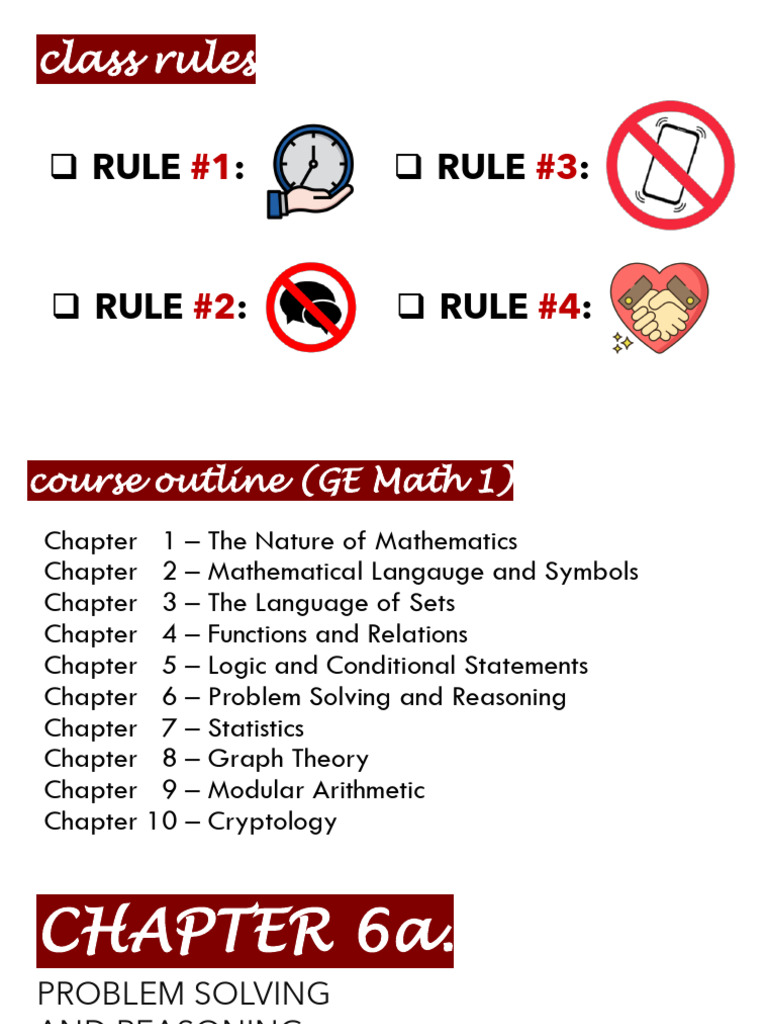 GE Math 1 Course Outline and Reasoning | PDF | Inductive Reasoning ...