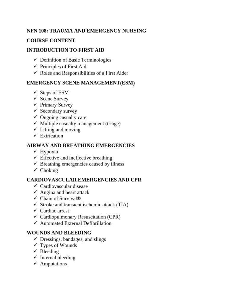NFN 108 | PDF | Cardiopulmonary Resuscitation | First Aid