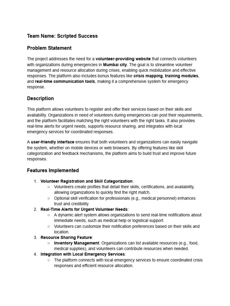 Scripted Sucess Problem Statement | PDF | Mobile App | Computing