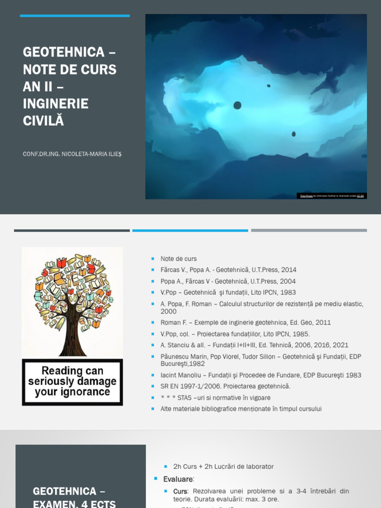 Geotehnica C1+2 - Note de Curs | PDF