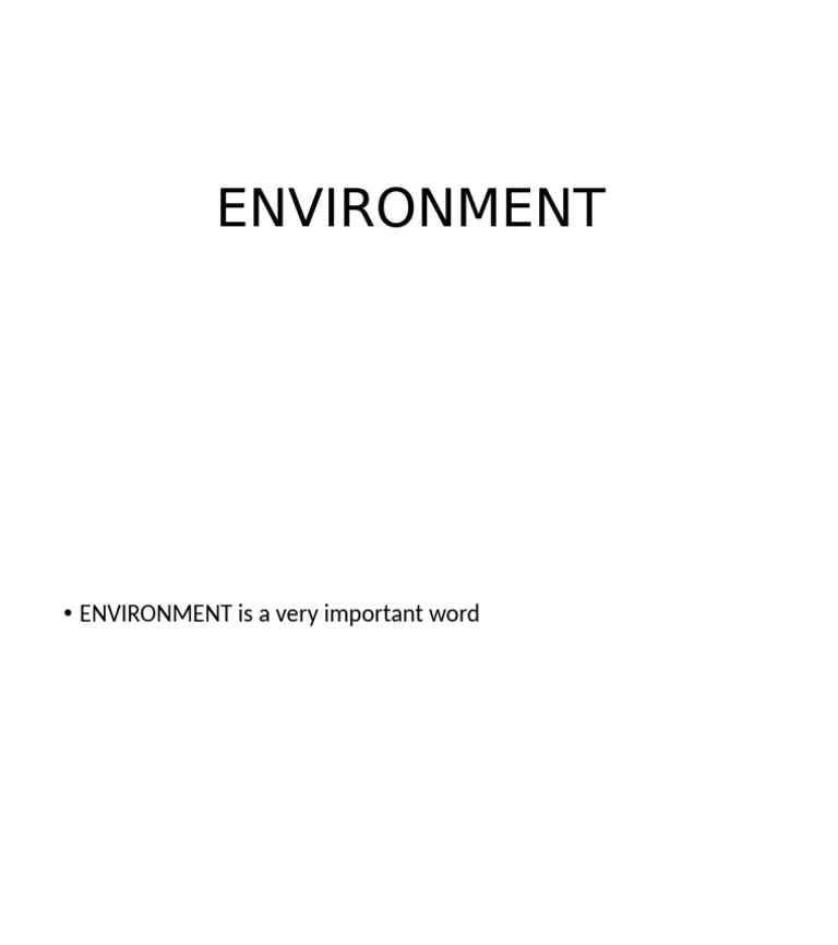 Environment | PDF
