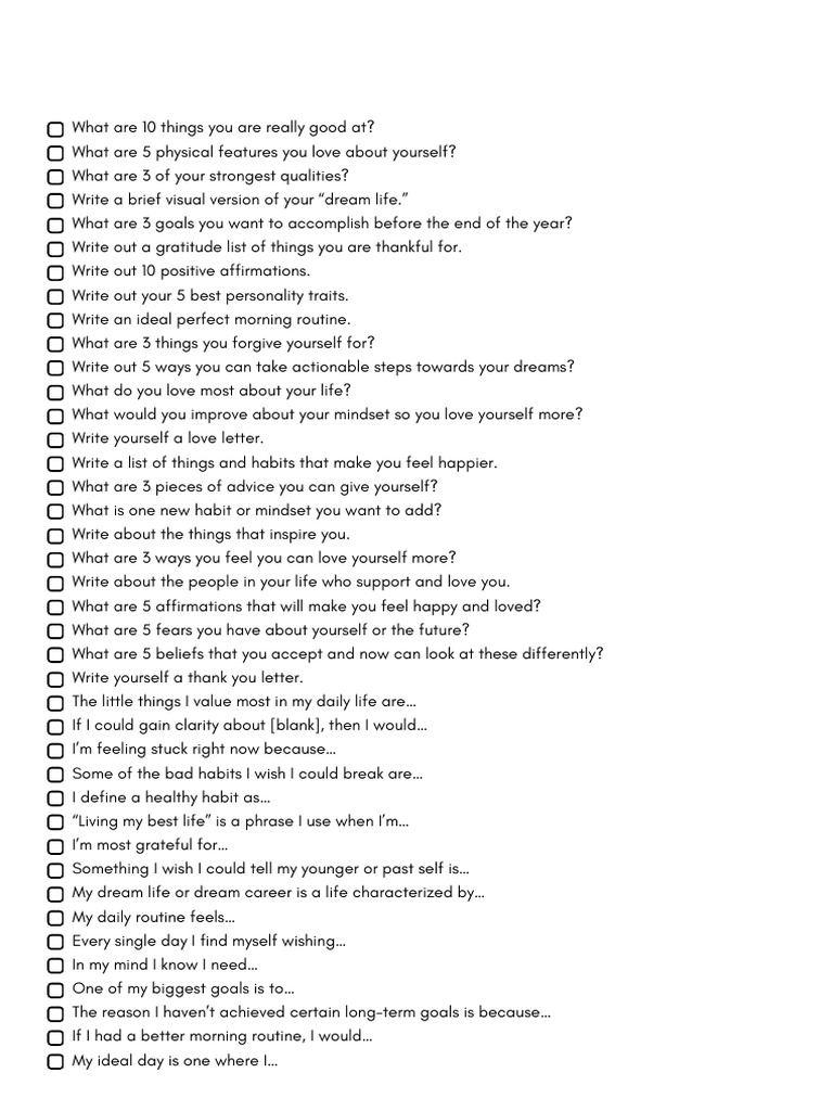 Journal Prompts | PDF | Psychological Concepts | Psychology