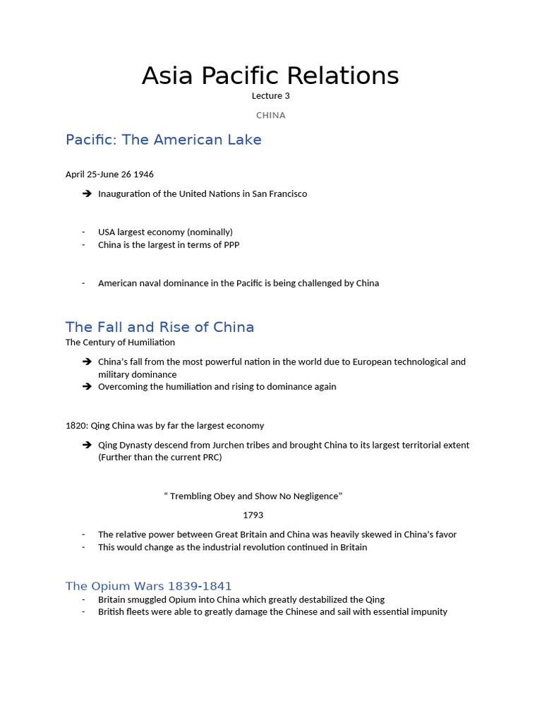 APR Notes Lecture 3 | PDF | International Relations | Communism