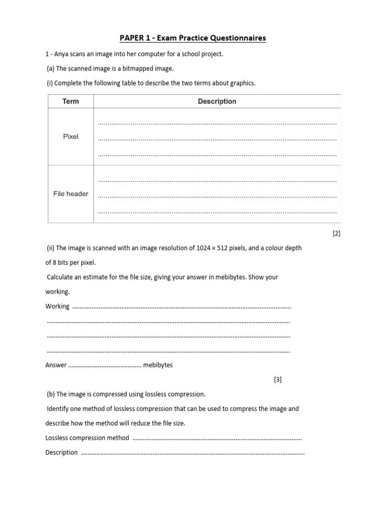 P1 - Week 02 Question | PDF | Computer Data | Computer Graphics