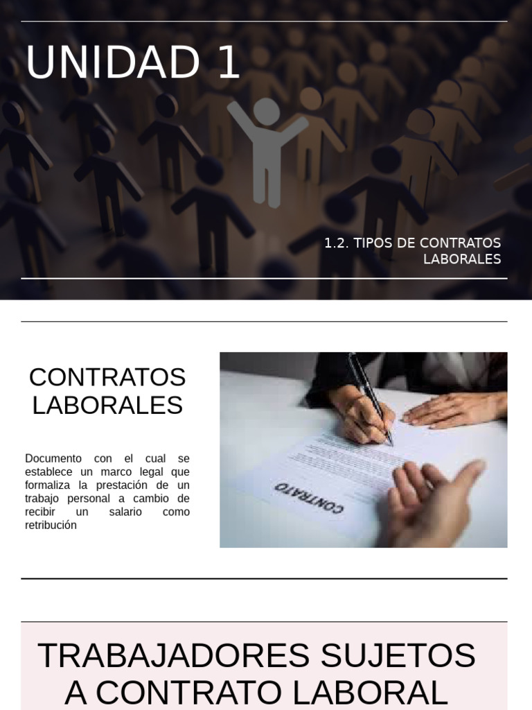 1.2 Tipos de Contratos | PDF | Derecho laboral | Salario