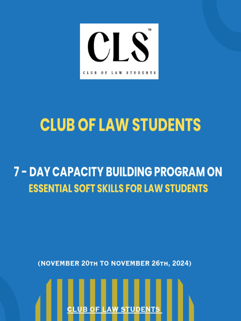 Soft Skills Program for Law Students | PDF | Law | Science & Mathematics