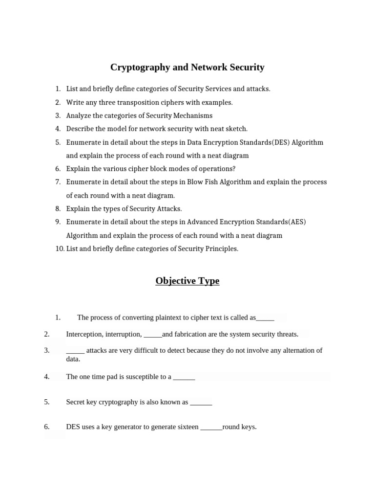 Cns important subjective and objective questions pdf