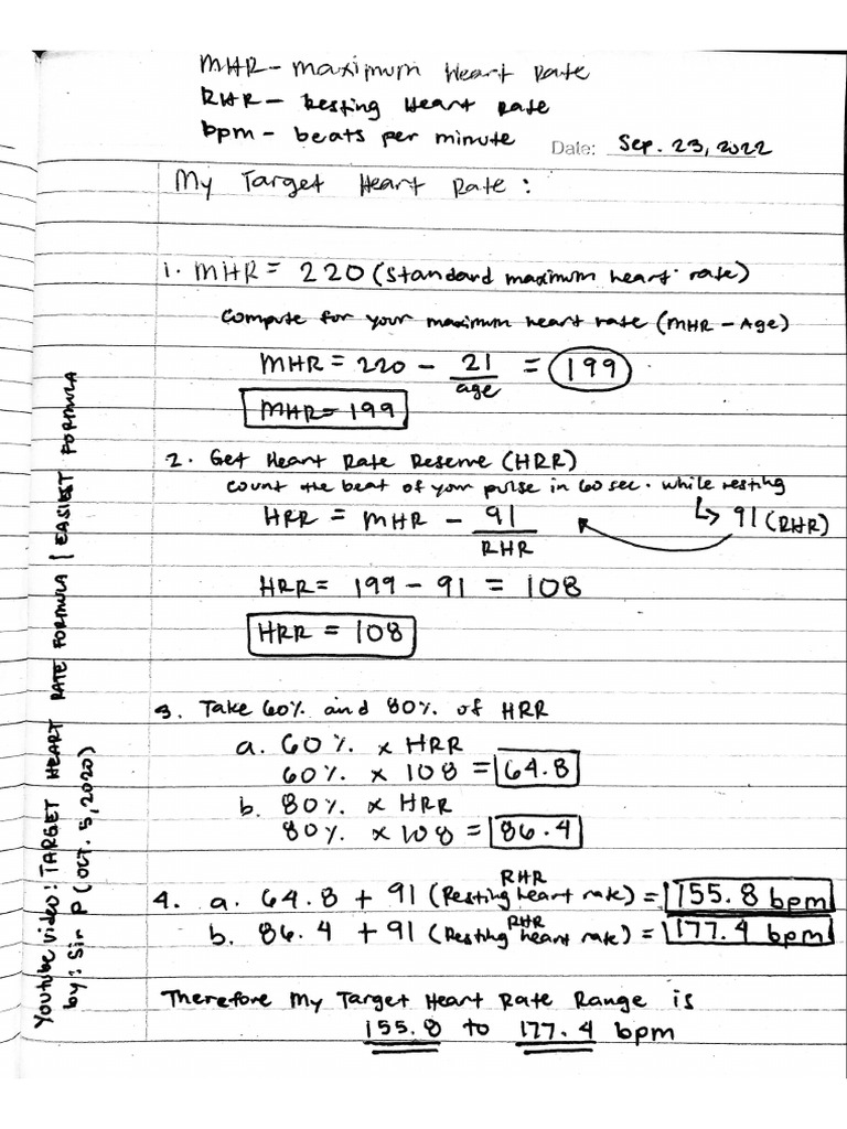 Target Heart Rate | PDF