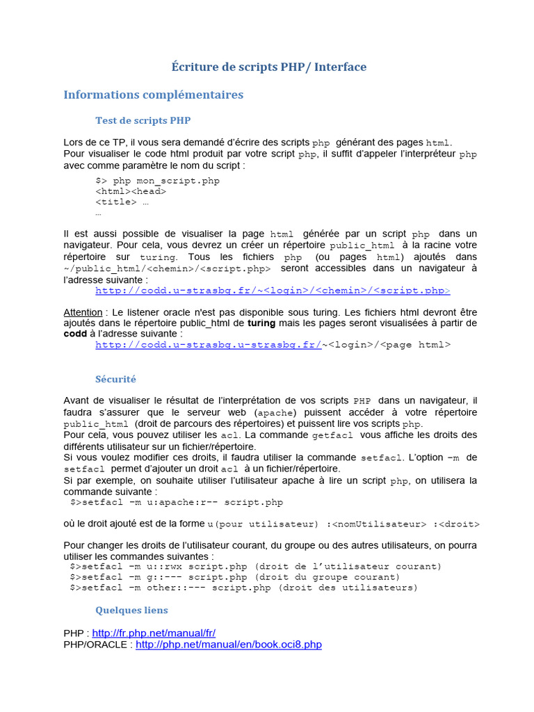 Scripts PHP pour Interfaces Web Sécurisées | PDF | PHP | Internet