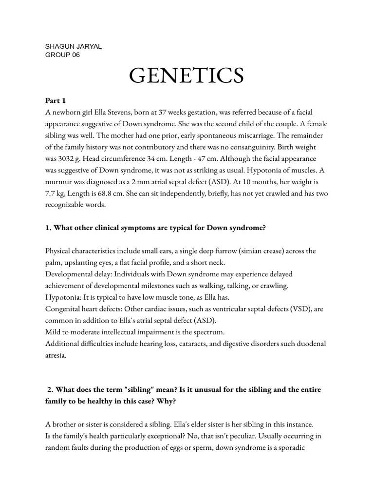 Genetics Down Syndrome Pdf Fluorescence In Situ Hybridization
