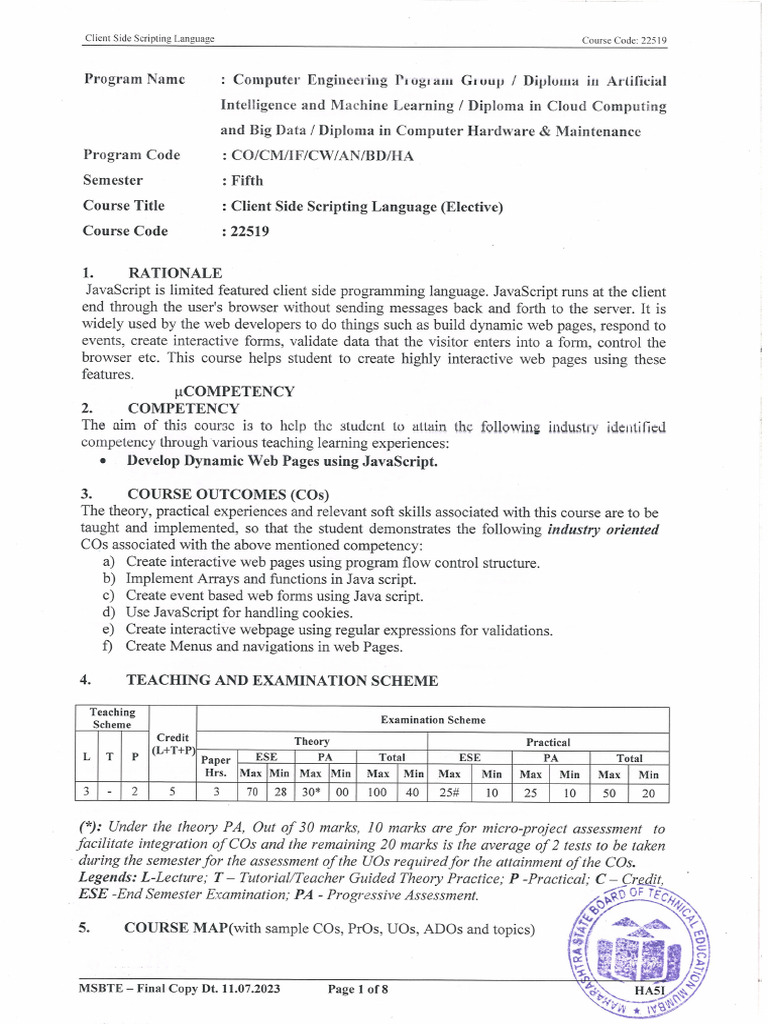 Client Side Scripting Language | PDF