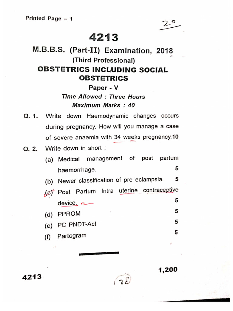 Obs and Gynae | PDF