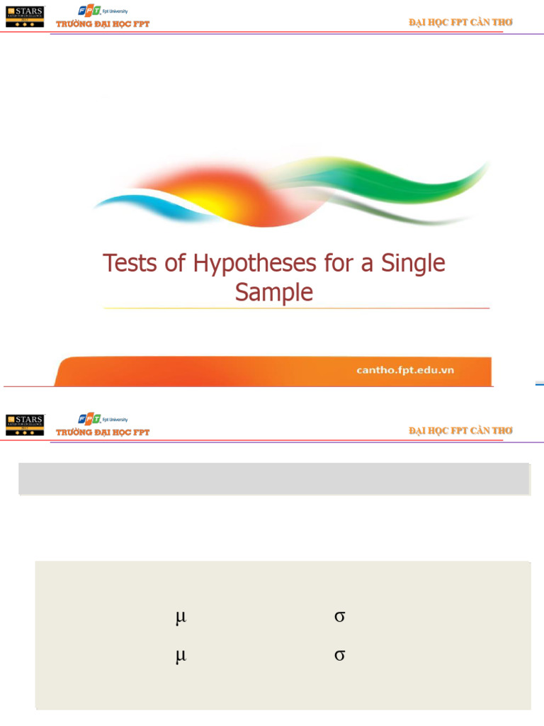 Chapter 09-Test of Hypotheses For A Single Sample | PDF | Statistical ...