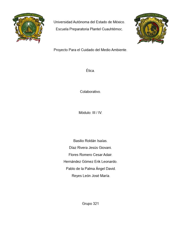 Cuidado Del Medio Ambiente Proyecto Colaborativo Equipo 3 | PDF ...