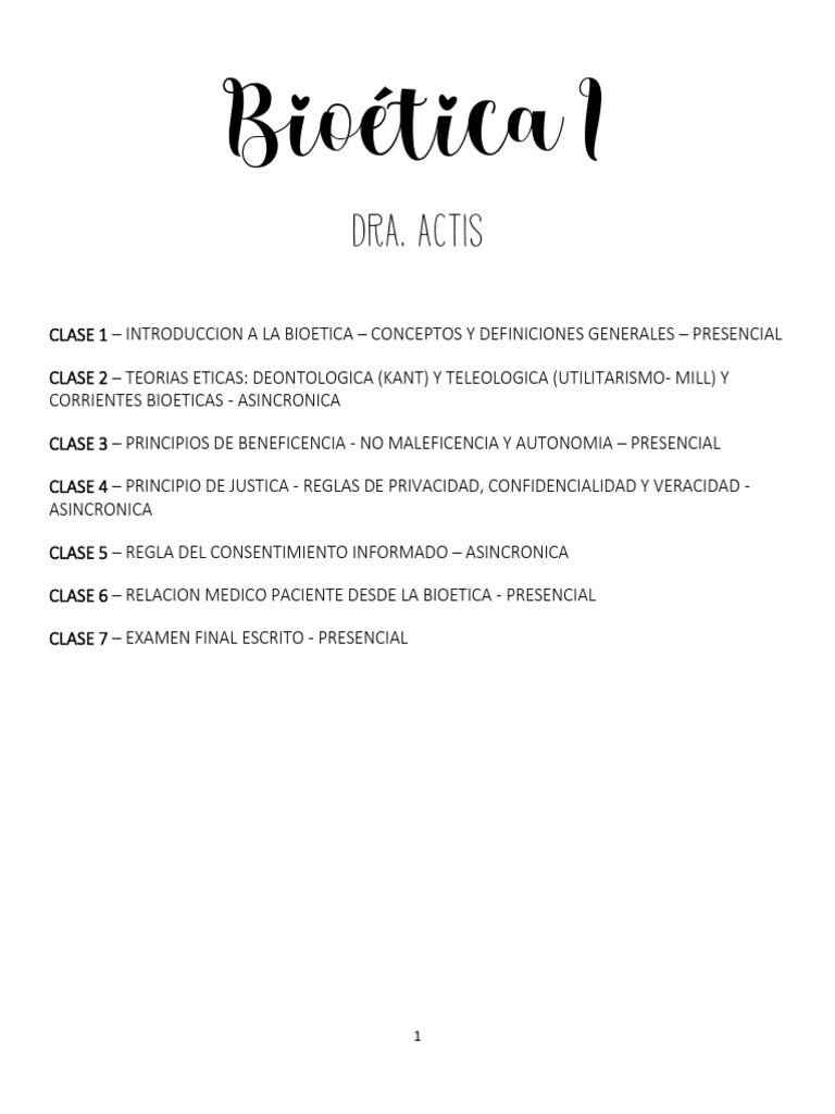 Bioetica Actis | PDF | Bioética | Moralidad