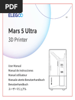 ELEGOO Mars 5 Ultra User Manual | PDF | Printer (Computing) | 3 D Printing