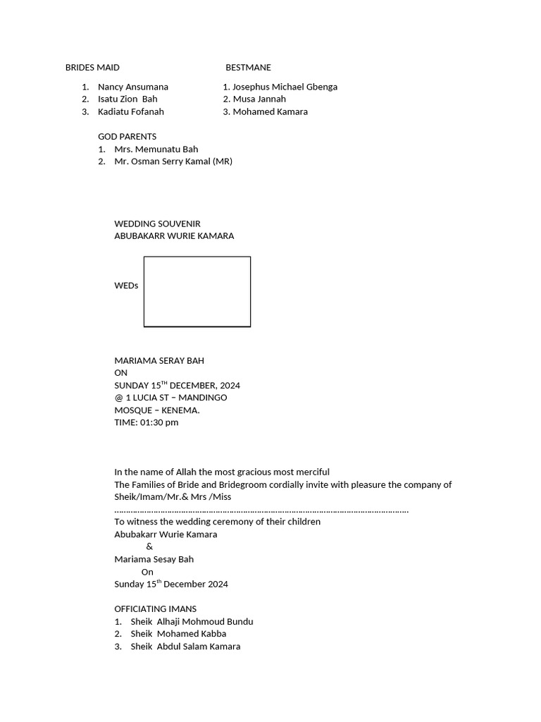 Wedding pdf