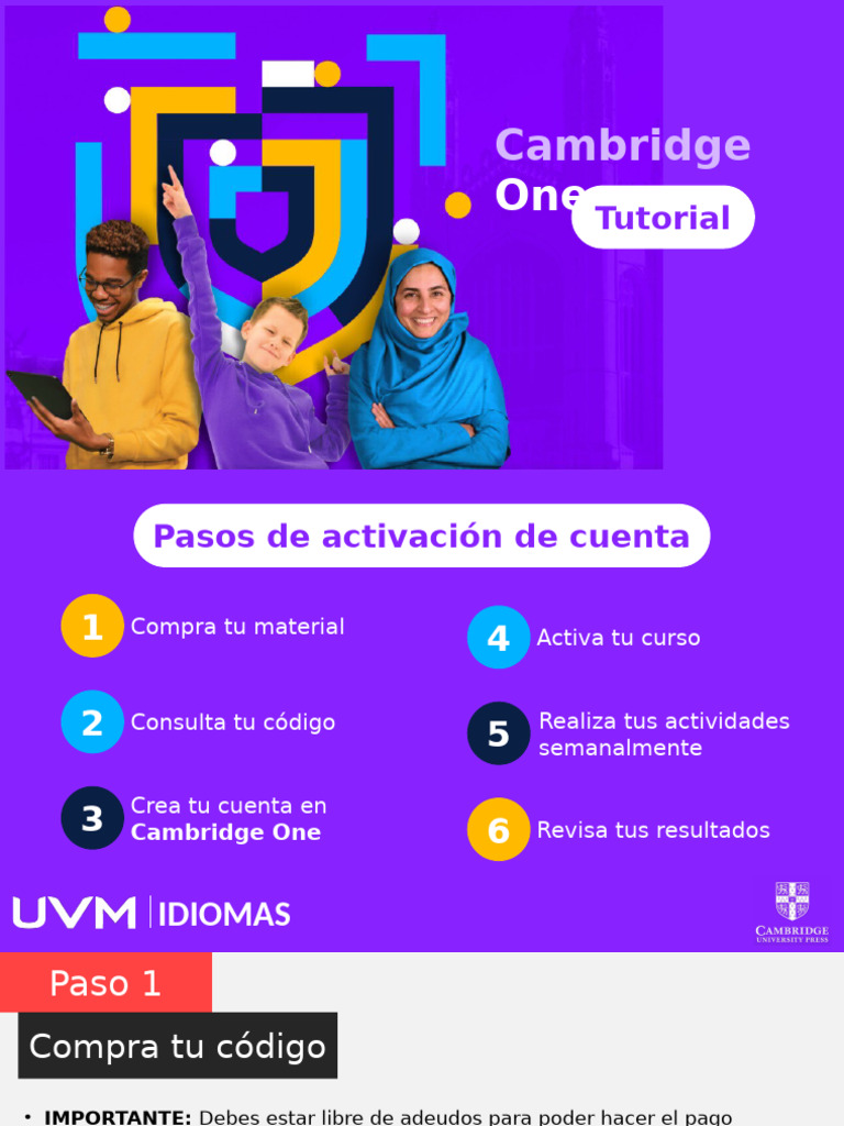 Tutorial Cambridge One | PDF | Contraseña | Informática