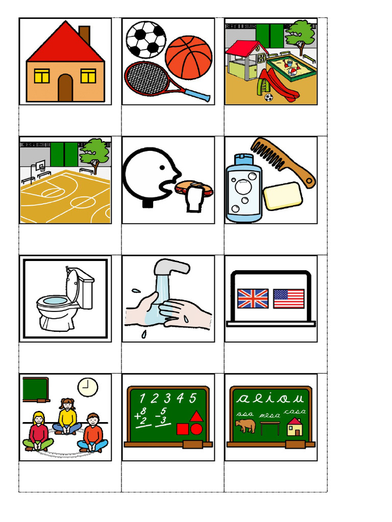 Pictogramas para la Escuela y Educación Física | PDF