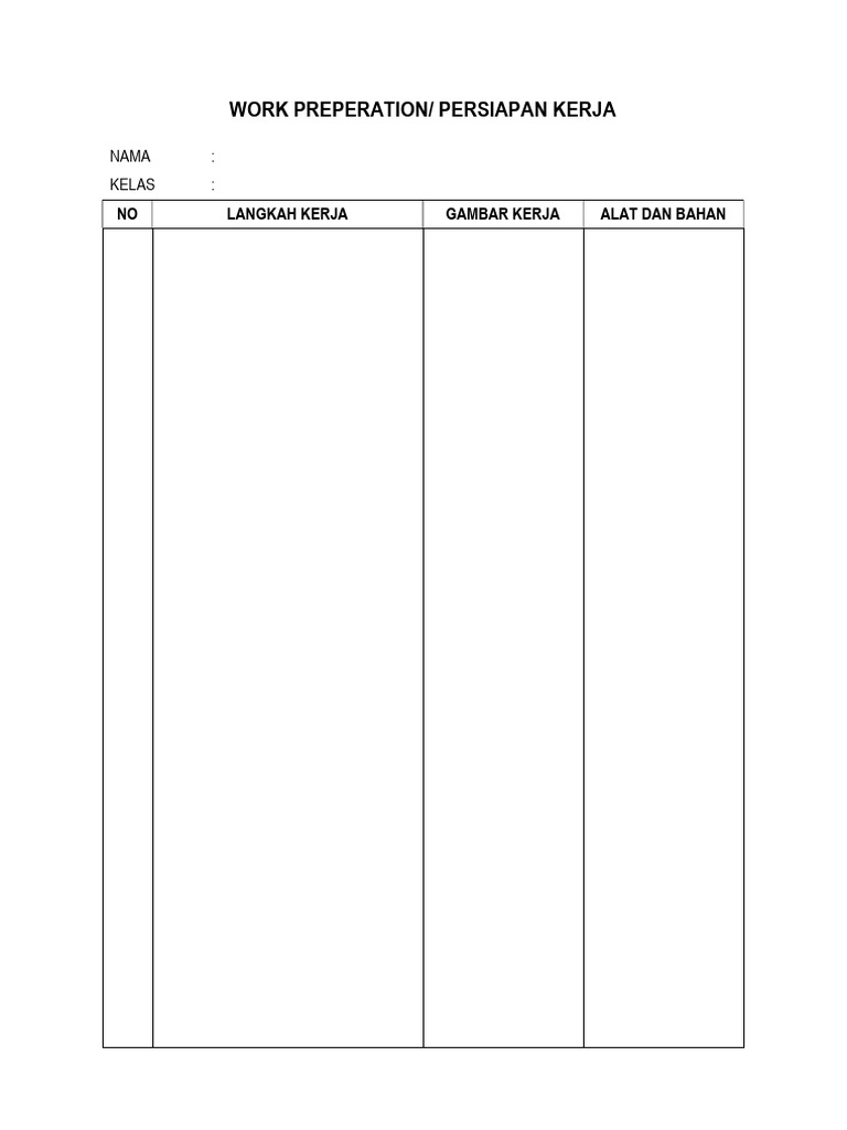 Persiapan Kerja Pdf