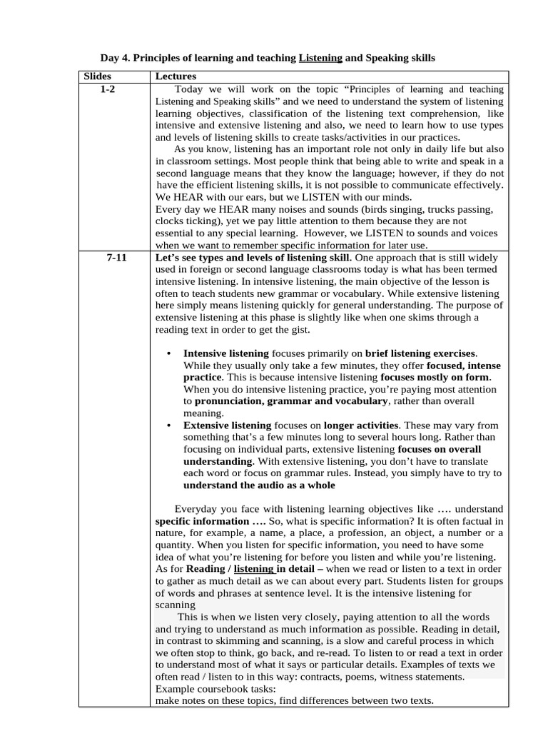 Day 4 - Lecture | PDF | Linguistics | Human Communication