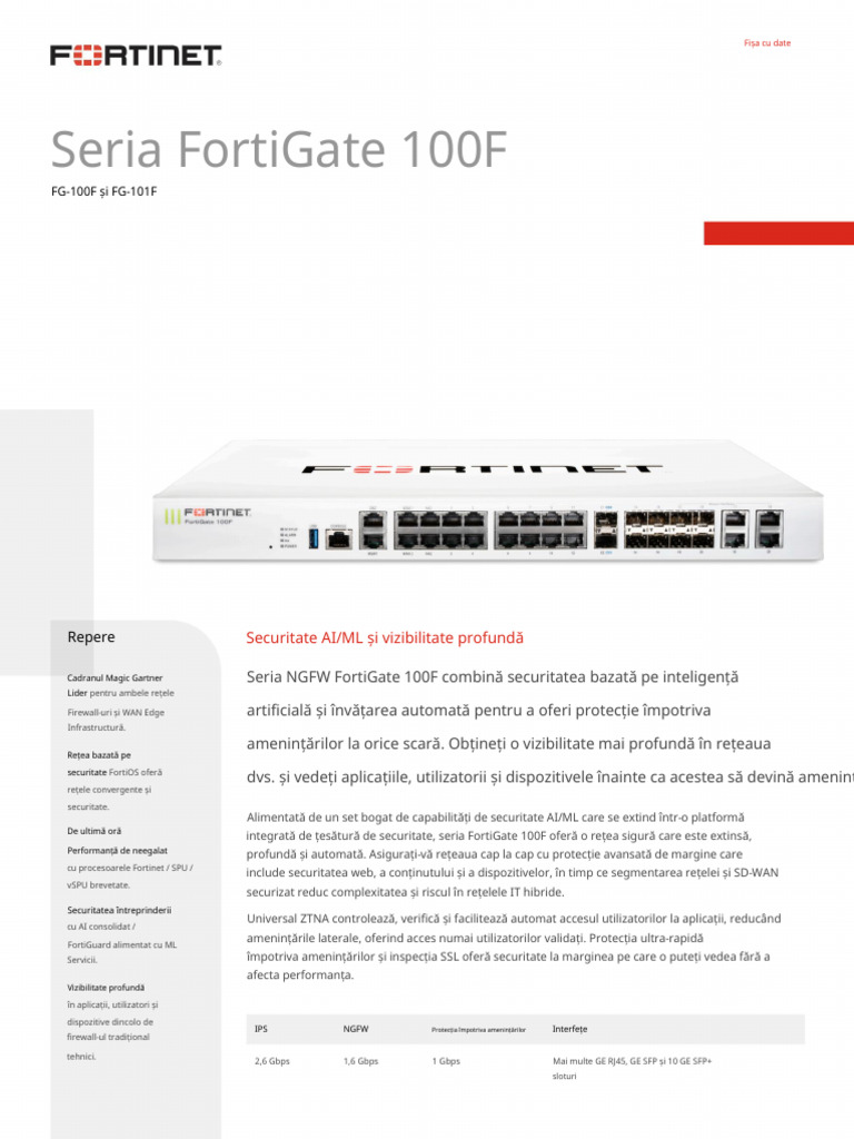 Fortigate 100f Series | PDF