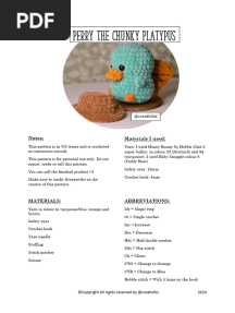 Perry The Chunky Platypus