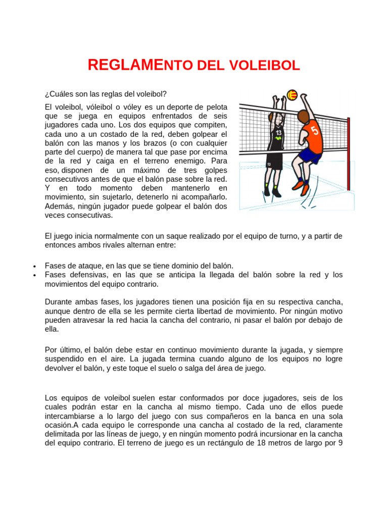 REGLAMENTO DEL VOLEIBOL PDF - 1