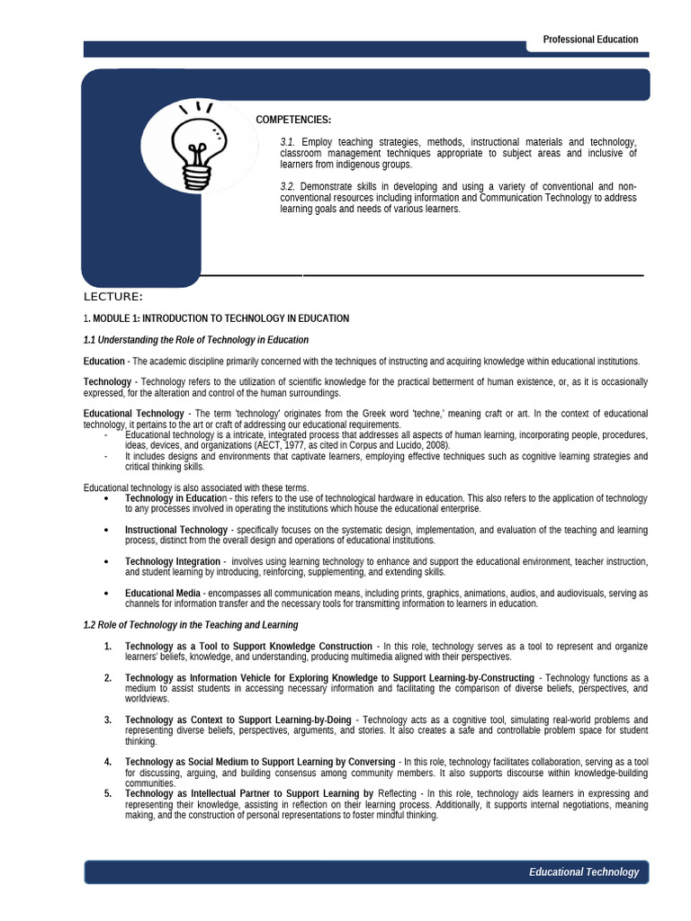 05 Educational Technology Pdf Educational Technology Distance