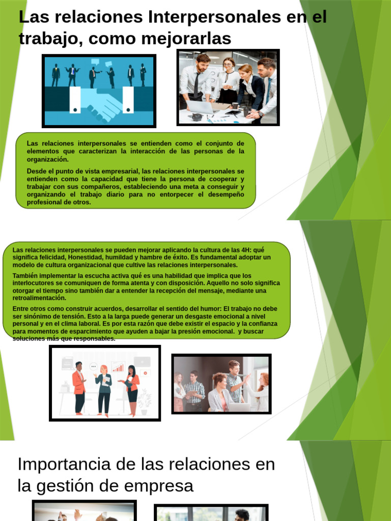 Mejora de Relaciones Interpersonales Laborales | PDF
