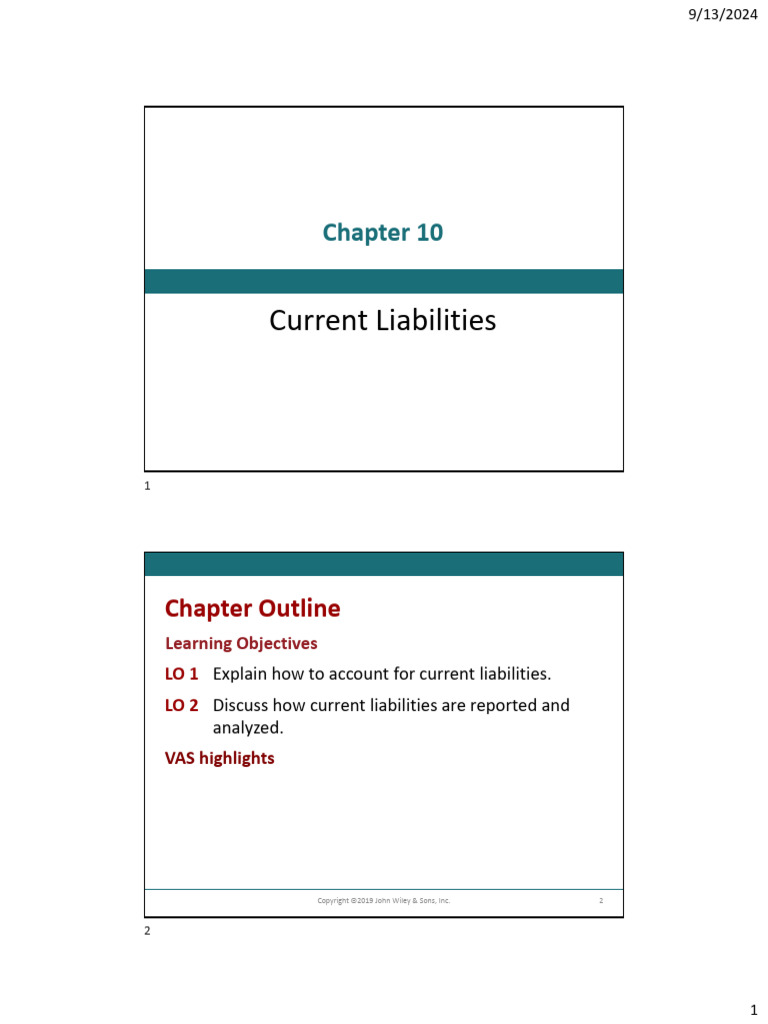 2024 Topic 6 Current Liabilities (Reading Chapter 10) | PDF | Payroll ...