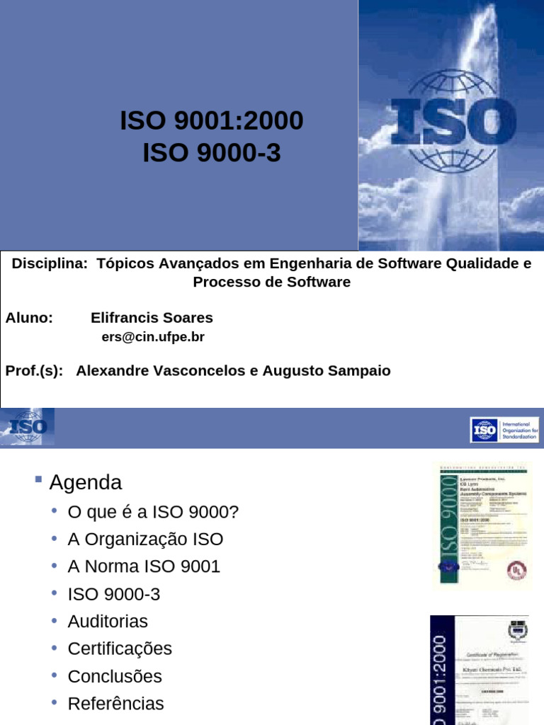 ISO 9001:2000 e Qualidade em Software | PDF | Qualidade (negócios ...