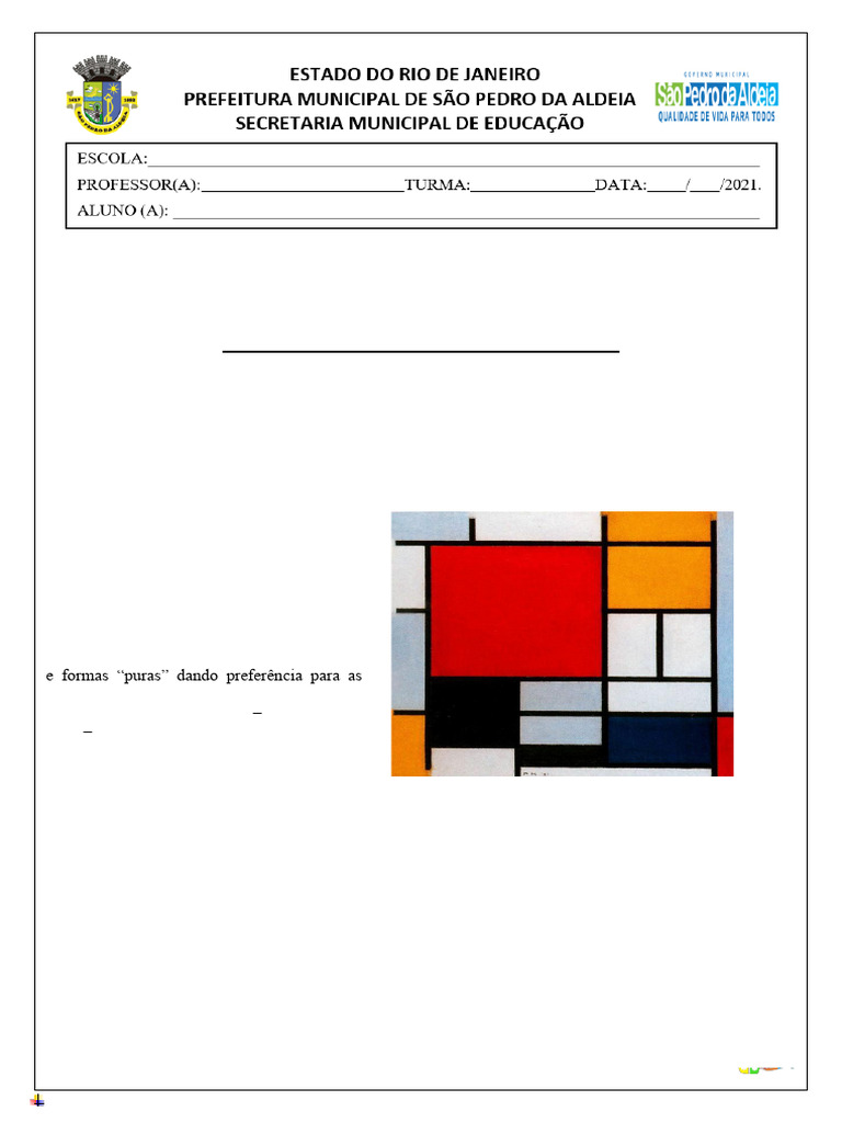 Abstracionismo para o 5º Ano | PDF | Arte abstrata | Movimentos artísticos