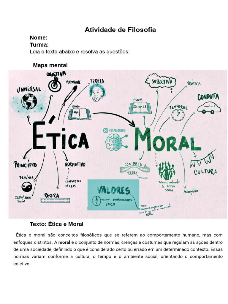 Ética e Moral: Conceitos e Diferenças | PDF | Moralidade | Sociologia