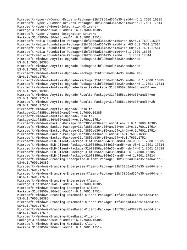 Microsoft Windows Driver Packages List | PDF | Computers