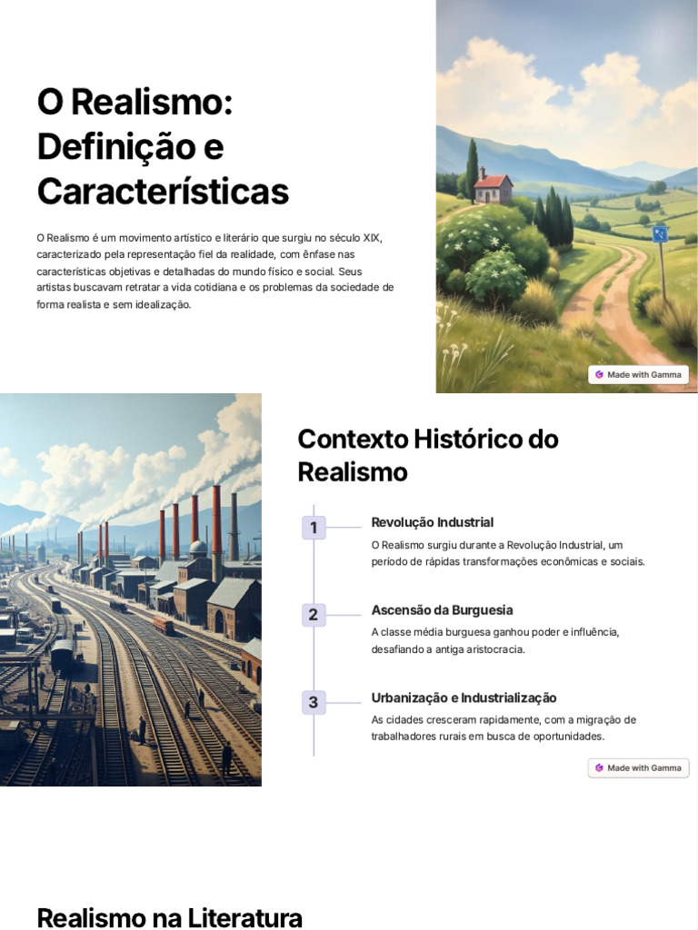 Definição e Características do Realismo | PDF | Realismo (artes) | As artes