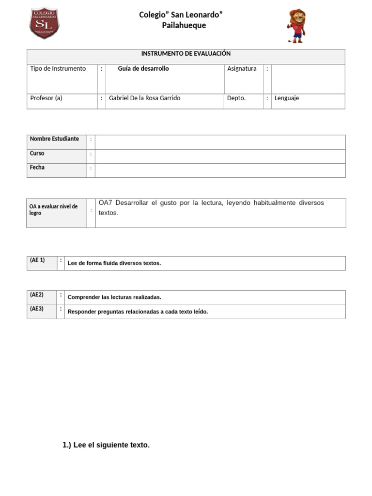 Guía N°1 | PDF | Artes del lenguaje y disciplina