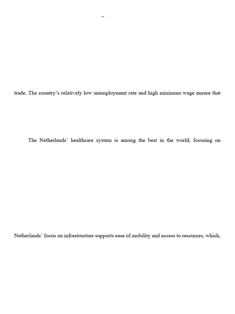 Netherlands: A Model for Living Standards | PDF | Welfare | Infrastructure