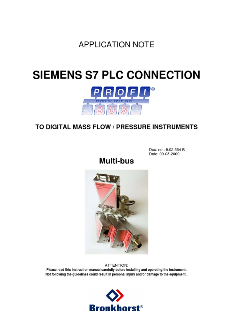 Siemens S7 PLC and Bronkhorst Setup Guide | PDF | Parameter (Computer ...