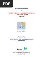 Download First National Conference on RECENT TRENDS IN POWER ELECTRONICS AND INDUSTRIAL DRIVES PEID-2011 by EEE_Proceedings SN79191753 doc pdf