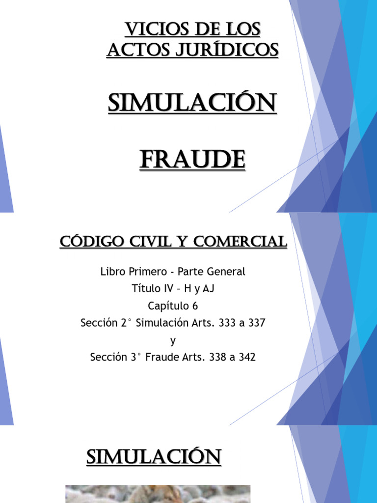 Simulación y Fraude en el Código Civil | PDF