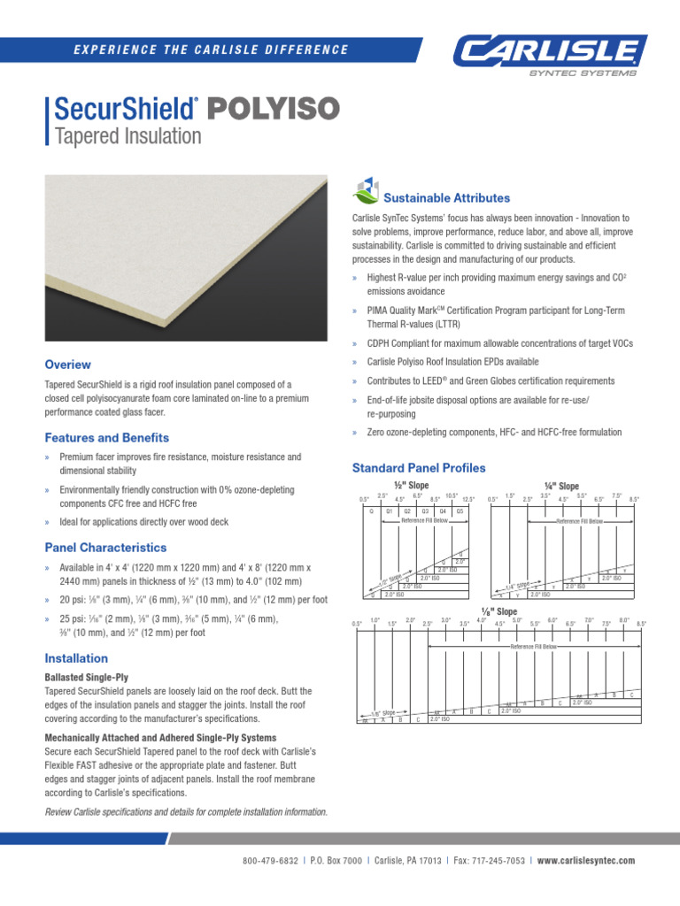 INS-CST 2130 Tapered SecurShield PDS - 09-18-23 | PDF | Building ...