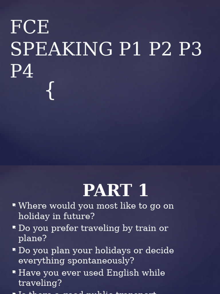 Fce Speaking Section Holidays CLT Communicative Language Teaching ...