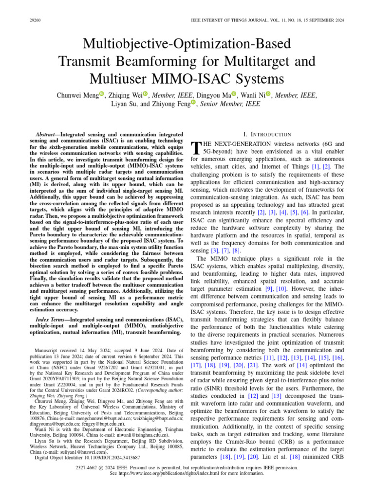MIMO-ISAC Beamforming Optimization | PDF | Mimo | Telecommunications ...