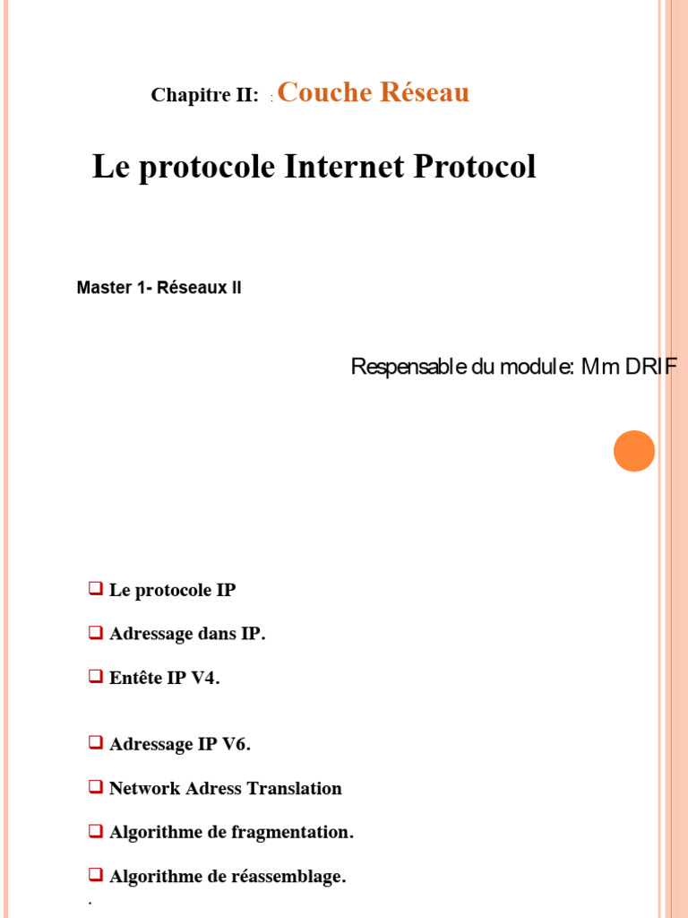 Protocole IP et Adressage Réseau | PDF | Protocoles Internet | Adresse IP