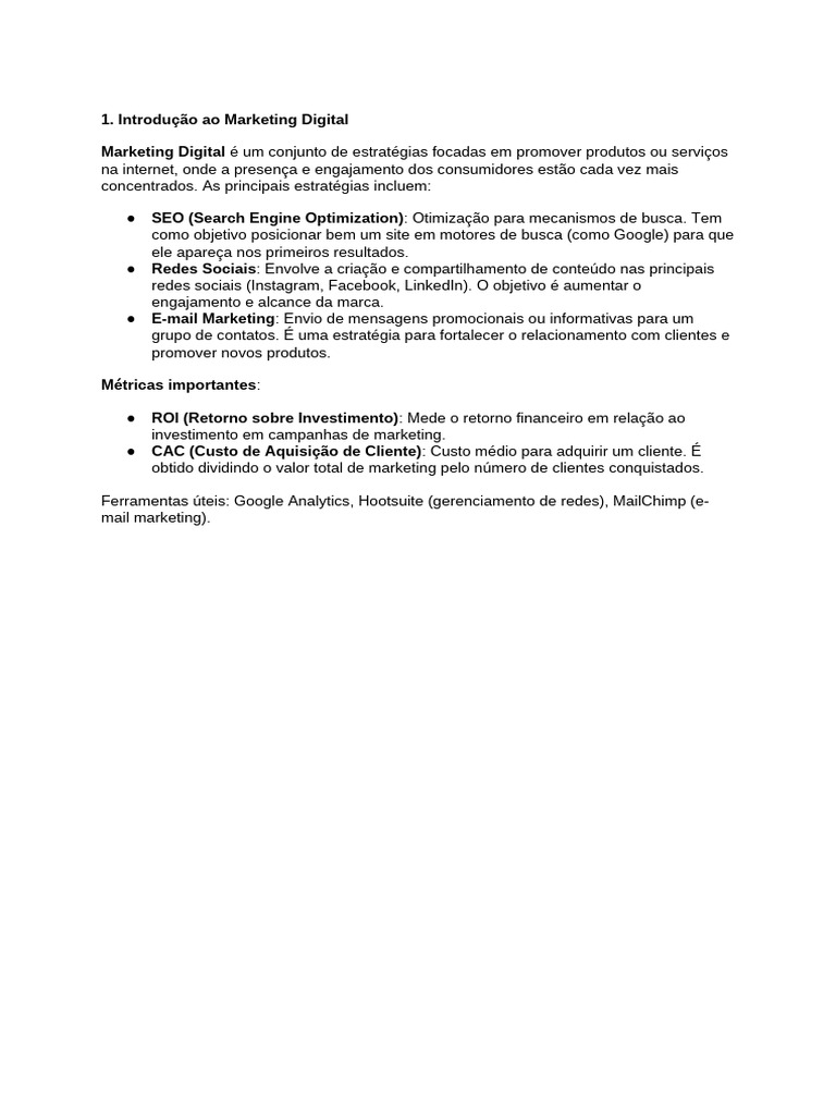 Introdução Ao Marketing Digital | PDF | Carreira e Crescimento ...