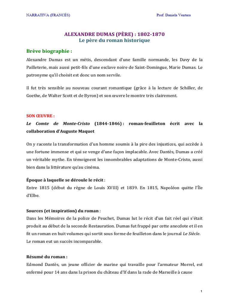 Alexandre Dumas : Le Comte de Monte-Cristo | PDF | Le Comte de Monte-Cristo