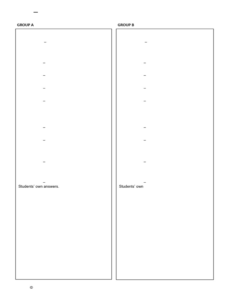 Focus 1 Unit 4 Test Answer Key | PDF