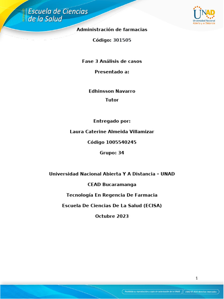 Analisis FODA y Plan de Mejora - Laura - Almeida | PDF | Farmacéutico ...