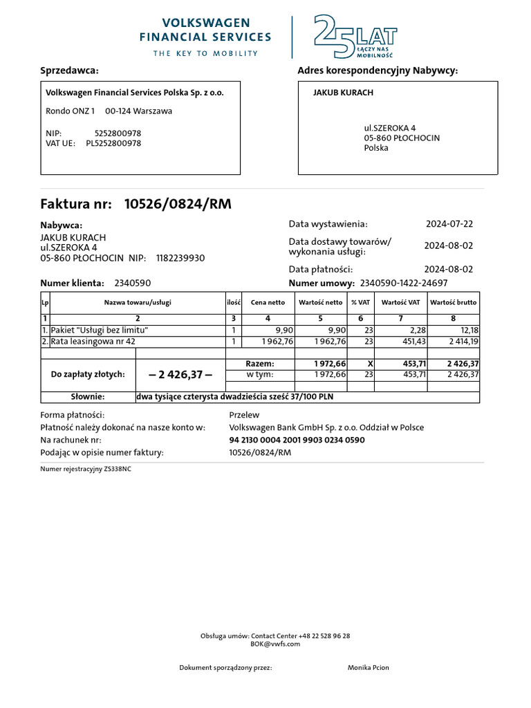 Faktura 10526 0824 RM | PDF